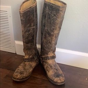 Distressed Frye Boots